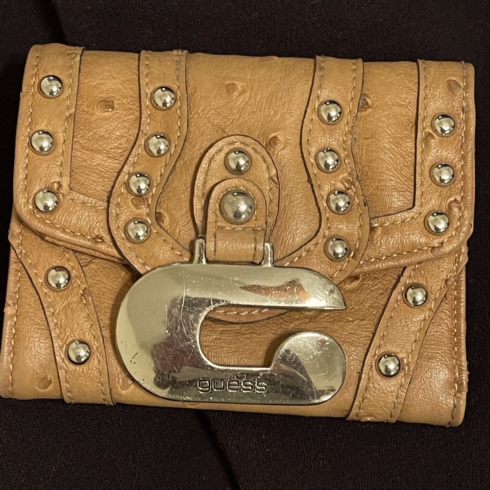 Vintage GUESS Ostrich Leather Wallet
